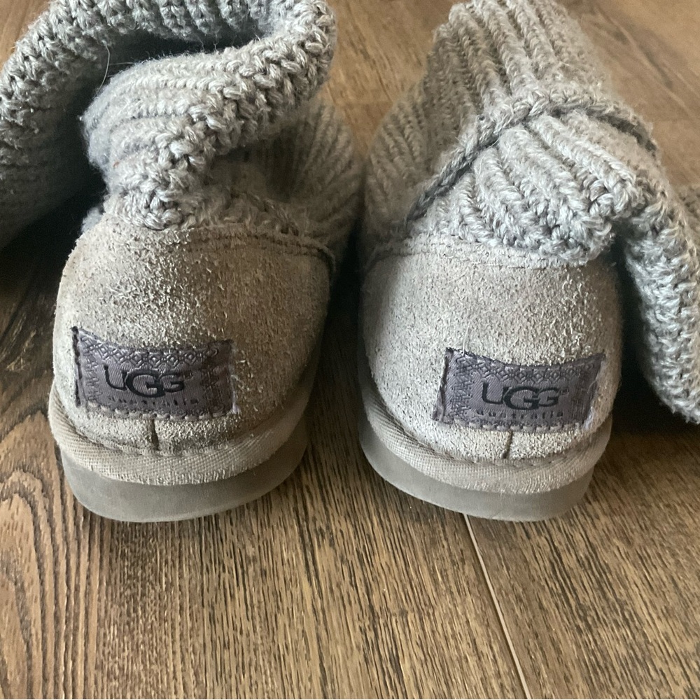 UGG Classic Cardi gray Knit Tall Boot - Picture 2 of 6